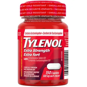 Extra Strength Tylenol 500mg Pain Relief Caplets - Fast Relief for Headaches, Aches, and Fever