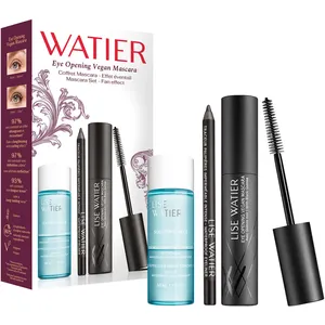 Eye Opening Vegan Mascara Set with Waterproof Eyeliner and Mini Makeup Remover
