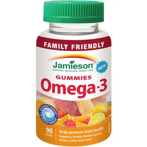 Family Friendly Omega-3 Gummies with EPA, DHA & Vitamin D3 - Natural Flavors for All Ages