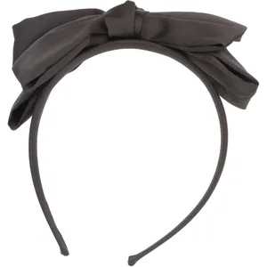 Fashionable Qb Headband Bow in Black for All Hair Types and Textures