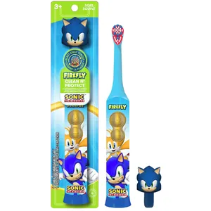 Firefly Sonic Hedgehog 3D Rotary Toothbrush for Kids with Antibacterial Cover