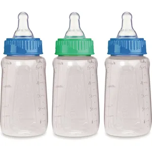 First Essentials NUK Clear View Bottle 5oz, 3-Pack, Slow Flow, BPA-Free, Leak-Proof Silicone Nipples