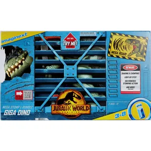 Fisher-Price Imaginext Jurassic World Mega Stomp & Rumble Giga Dino Toy with Lights & Sounds