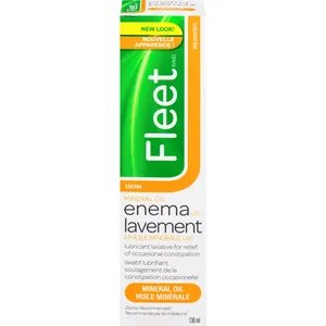 Fleet Mineral Oil Enema 130ml - Lubricant Laxative for Relief of Occasional Constipation