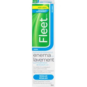 Fleet Single Saline Enema for Constipation Relief, 130 ml - Pre-lubricated Comfortip, Easy Squeeze Bottle