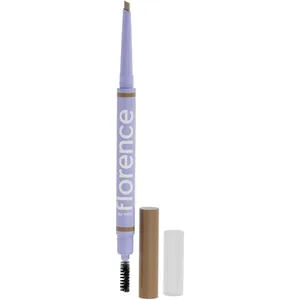 Florence By Mills Tint N Tame Eyebrow Pencil in Taupe - Creamy Formula, Built-in Spoolie Brush, Precise Control