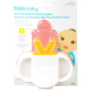 Frida Baby Not-Too-Cold-To-Hold Teether with BPA-Free Silicone, Multi-Sided Massager for Babies