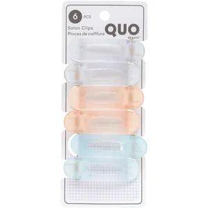 Frosted Salon Clips in Translucent Grey, Pink, and Blue for Effortless Hair Sectioning