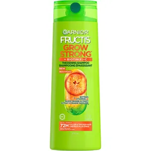 Fructis Grow Strong Thickening Shampoo with Vitamin C for Fine Hair - 72 Hours of Fuller Hair