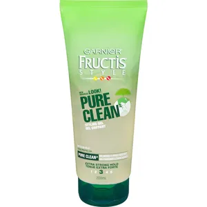 Fructis Style Pure Clean Styling Gel - 24 Hour Extra Strong Hold, No Flaking, Naturally-Derived Formula