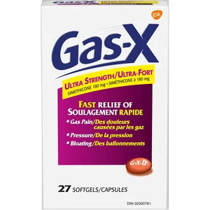 GAS-X Ultra Strength Softgels for Gas Relief - 27 Fast-Acting Softgels with Simethicone