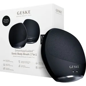 GESKE Sonic Body Brush 7-in-1 Black for Radiant Skin, Exfoliation, and Deep Cleansing