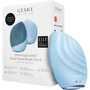 GESKE Sonic Facial Brush 5-1 in Aquamarine & Black for Deep Cleansing and Skin Rejuvenation