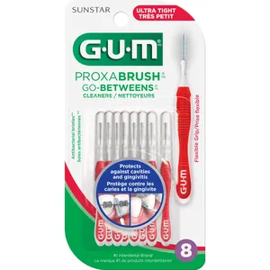 GUM Proxabrush Go-Betweens Ultra Tight - 8ct for Precise Cleaning in Narrow Spaces