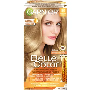 Garnier Belle Color Medium Maple Brown Hair Dye - 100% Grey Coverage, Argan & Wheat Germ Oil
