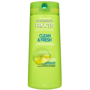 Garnier Fructis Clean & Fresh Shampoo with Apple & Lemon Extract for Strong, Energized Hair