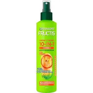 Garnier Fructis Grow Strong Thickening Spray 10-in-1 for Fine Hair, Heat Protectant with Vitamin C
