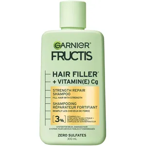 Garnier Fructis Hair Filler Shampoo with Vitamin C, 4X Less Breakage for Weak Damaged Hair