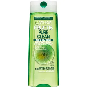 Garnier Fructis Pure Clean Shampoo Citrus Extract 97% Biodegradable, Silicone-Free for Oily Hair