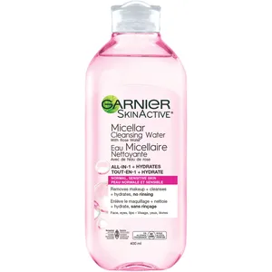 Garnier Micellar Water with Rose Water 400ml - All-in-One Makeup Remover for Normal to Dry Skin