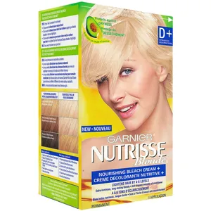 Garnier Nutrisse Cream D+ Extra Bleach - 100% Grey Coverage, Long-Lasting Colour, Nourished Hair