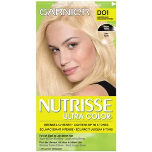 Garnier Nutrisse Ultra Color D01 Intense Bleach - Vibrant Color, Nourished Hair, Non-Messy Formula