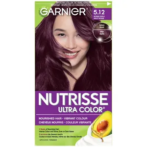 Garnier Nutrisse Ultra Colour Permanent Hair Colour - Black, Silky Smooth Hair with Avocado Oil