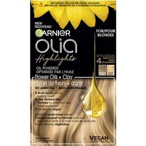 Garnier Olia Ammonia-Free Highlights Kit - Natural Look, 60% Oils, For Blondes & Brunettes