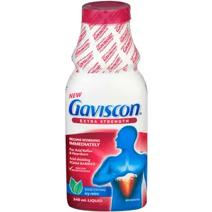 Gaviscon Extra Strength Liquid Icy Mint 340ml - Fast Relief from Heartburn & Acid Reflux