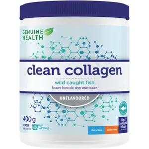 Genuine Health Clean Collagen Marine - Unflavoured & Lemon-Lime, 10g Collagen, 40 Servings