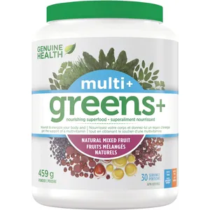 Genuine Health Greens + Multi + Fresh Fruit - Daily Multivitamin, Probiotics, Antioxidants, Vanilla