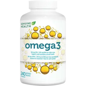 Genuine Health Omega3+ Softgels - Pure Omega 3 Fatty Acids for Brain & Overall Health, 60 Count