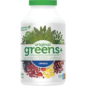 Genuine Health greens+ Original Superfood with 40% More Phytonutrients - 10 Superfoods, 3 Sea Veggies