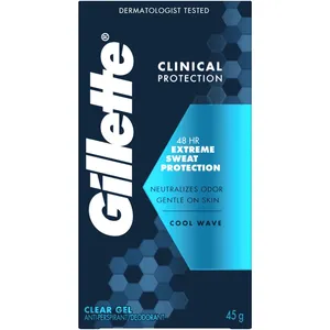 Gillette Clinical Protection Cool Wave Gel Deodorant 45g - 48-Hour Odor Control & Fresh Scent