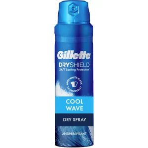 Gillette Dry Spray Antiperspirant & Deodorant for Men Cool Wave - 24/7 Protection & Freshness
