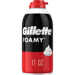 Gillette Foamy Regular Shaving Cream 311g - Classic, Rich Lather, Comfort Glide, Lasts 3 Months