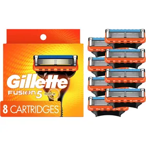 Gillette Fusion5 Men's Razor Blades - 8 Refills with Antifriction Blades & Precision Trimmer