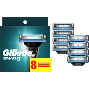 Gillette Mach3 Men's Razor Blades - 8 Refills for Comfortable Shaving with Stronger-than-Steel Blades