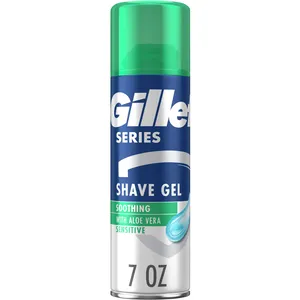 Gillette TGS Series Sensitive Shave Gel, 7 oz - Hydrates, Protects, Soothes Skin, 3X Action Formula