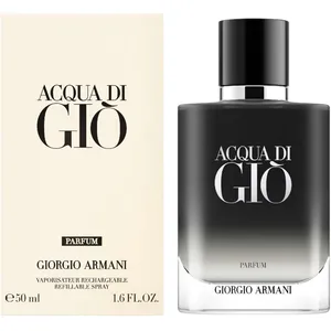 Giorgio Armani Acqua Di GiÃ² Parfum Fresh Aquatic Fragrance for Men, Eco-Friendly, Refillable