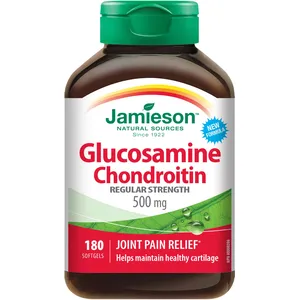 Glucosamine Chondroitin 500 mg Softgels for Joint Health Support and Pain Relief, 90 Count