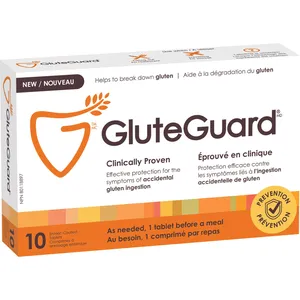 GluteGuardÂ® Natural Enzyme Supplement for Gluten Sensitivity - 1 Tablet Before Meals