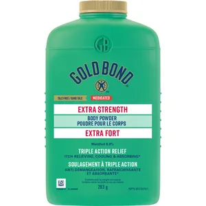Gold Bond Extra Strength Medicated Body Powder, 5% Zinc Oxide & 0.8% Menthol for Itch Relief