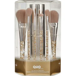 Golden Glitz Brush Set - Limited Edition 6-Piece Makeup Brushes with Chic Tin Canister