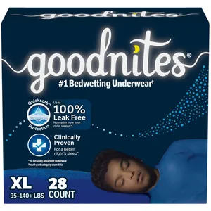 Goodnites Boys' Nighttime Bedwetting Underwear XL, 28 Ct - Leak-Free Protection & Improved Fit