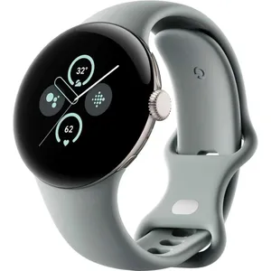 Google Pixel Watch 2 Wi-Fi Aluminum Case Hazel Active Band Smartwatch, 41mm - Health Tracker
