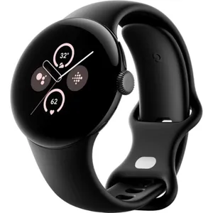 Google Pixel Watch 2 - 41mm Wi-Fi Aluminum Case in Obsidian with Active Band for Fitness Tracking