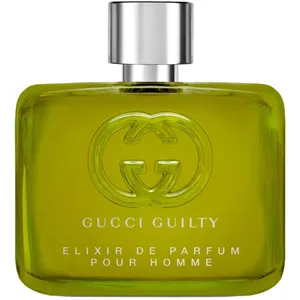 Gucci Guilty Elixir de Parfum for Men - Woody Amber Leather Fragrance in Sophisticated Green Bottle