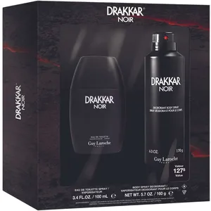 Guy Laroche Drakkar Noir Eau de Toilette Set - 100ml EDT, 6oz Body Spray, 3.3oz After Shave