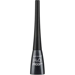 H2O Proof Black Liquid Eyeliner - Waterproof, Smudge-Proof, Long-Lasting Precision Applicator